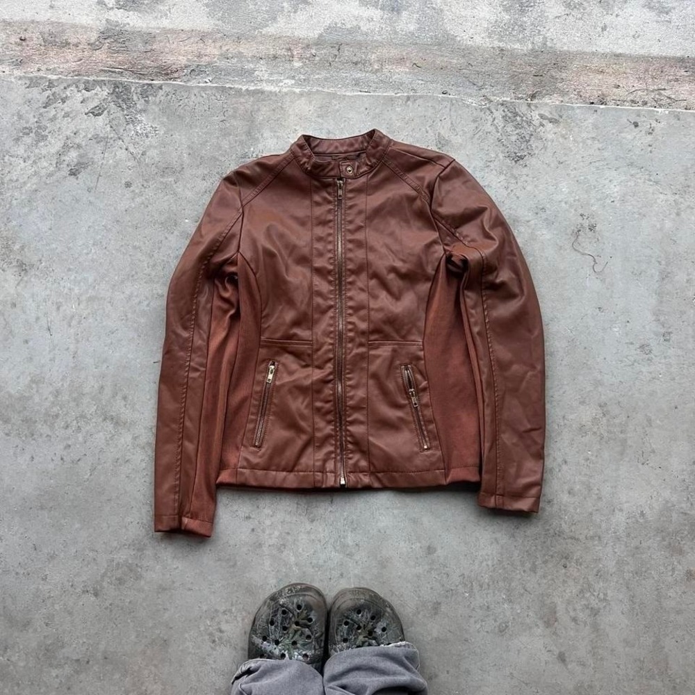 Vintage Ana Brown faux Women's Leather Jacket Small